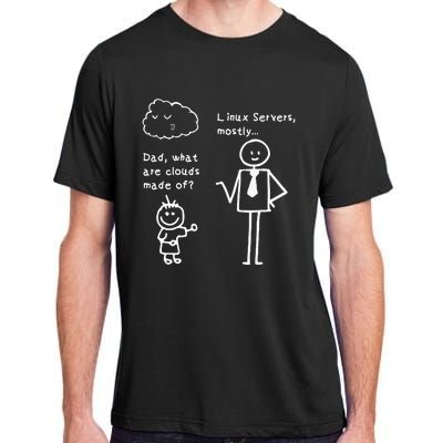 Dad What Are Clouds Made Of Linux Servers Sysadmin Gift Adult ChromaSoft Performance T-Shirt