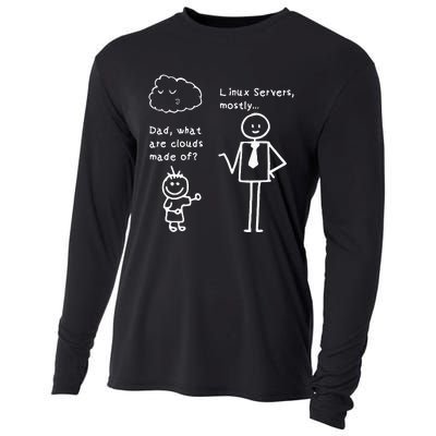 Dad What Are Clouds Made Of Linux Servers Sysadmin Gift Cooling Performance Long Sleeve Crew