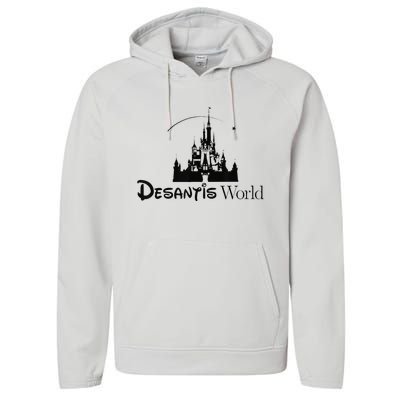 Desantis World AntiWoke Corporation Political Performance Fleece Hoodie