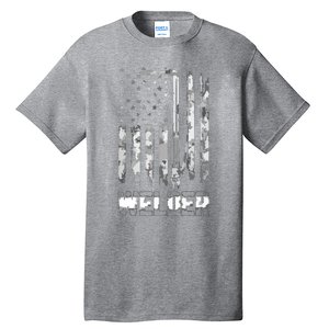 Distressed Welder American Flag USA Patriotic Welder Tall T-Shirt