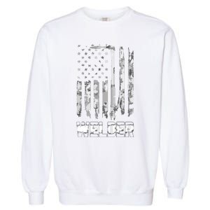 Distressed Welder American Flag USA Patriotic Welder Garment-Dyed Sweatshirt