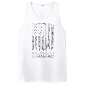 Distressed Welder American Flag USA Patriotic Welder PosiCharge Competitor Tank