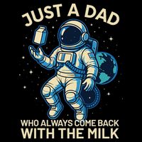 Dad Who Always Came Back With The Milk Star Astronaut Space Backpack