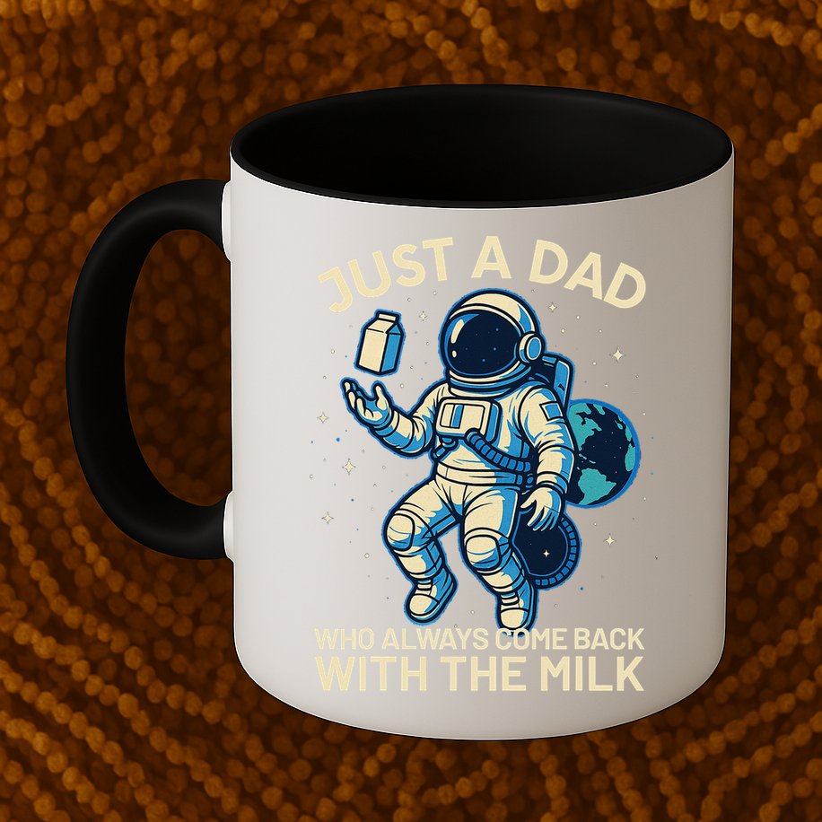 Dad Who Always Came Back With The Milk Star Astronaut Space Mug