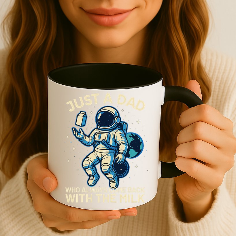 Dad Who Always Came Back With The Milk Star Astronaut Space Mug