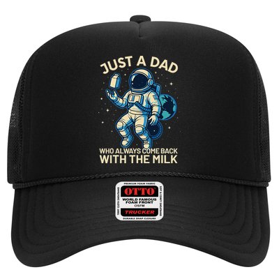 Dad Who Always Came Back With The Milk Star Astronaut Space Hat