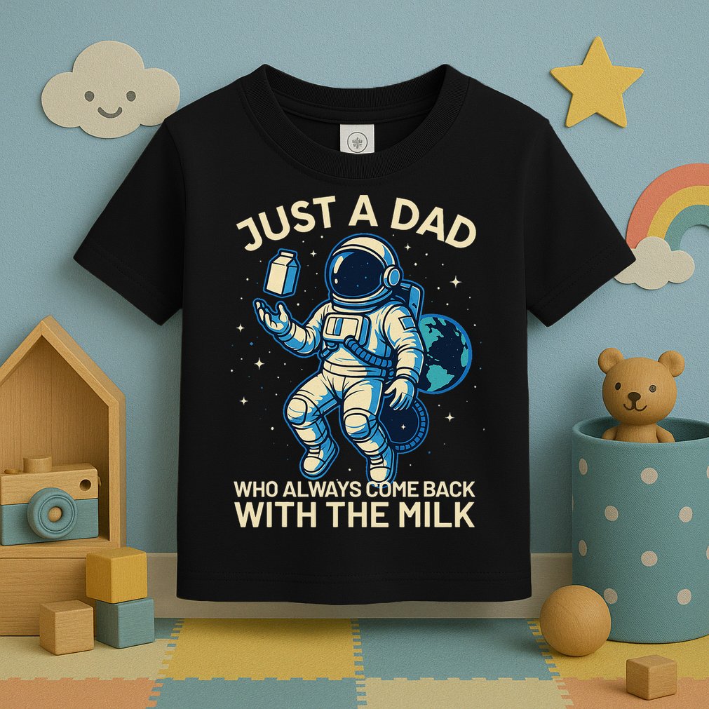 Dad Who Always Came Back With The Milk Star Astronaut Space Toddler T-Shirt
