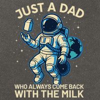Dad Who Always Came Back With The Milk Star Astronaut Space Cotton Canvas Backpack