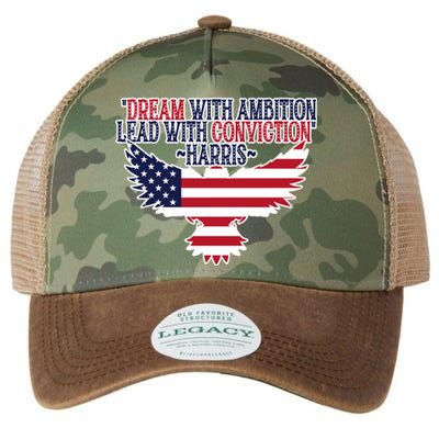 Dream With Ambition Lead With Conviction Kamala Harris Legacy Tie Dye Trucker Hat