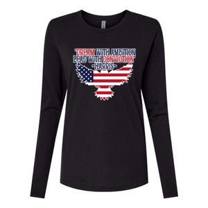 Dream With Ambition Lead With Conviction Kamala Harris Womens Cotton Relaxed Long Sleeve T-Shirt