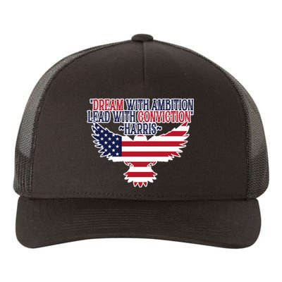 Dream With Ambition Lead With Conviction Kamala Harris Yupoong Adult 5-Panel Trucker Hat