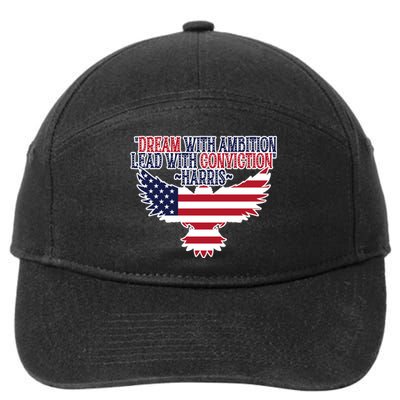 Dream With Ambition Lead With Conviction Kamala Harris 7-Panel Snapback Hat