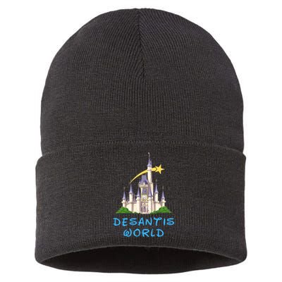 Desantis World Anti Woke Conservative Sustainable Knit Beanie