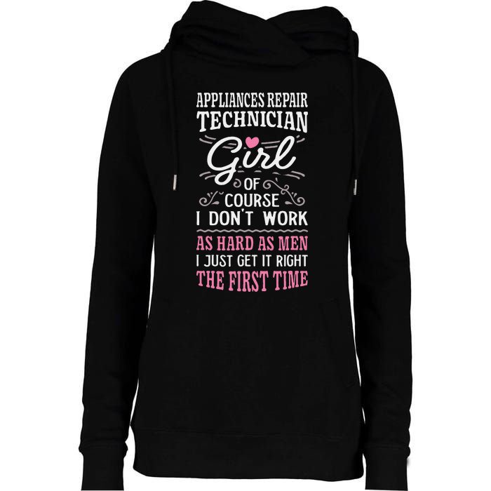 Dont Work As Hard As Appliances Repair Technician Womens Funnel Neck Pullover Hood