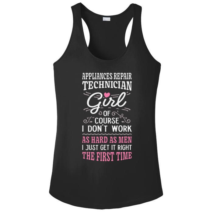 Dont Work As Hard As Appliances Repair Technician Ladies PosiCharge Competitor Racerback Tank