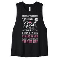 Dont Work As Hard As Appliances Repair Technician Women's Racerback Cropped Tank