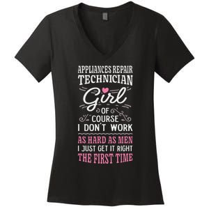 Dont Work As Hard As Appliances Repair Technician Women's V-Neck T-Shirt