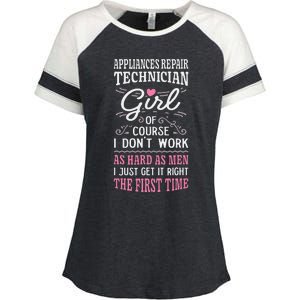 Dont Work As Hard As Appliances Repair Technician Enza Ladies Jersey Colorblock Tee