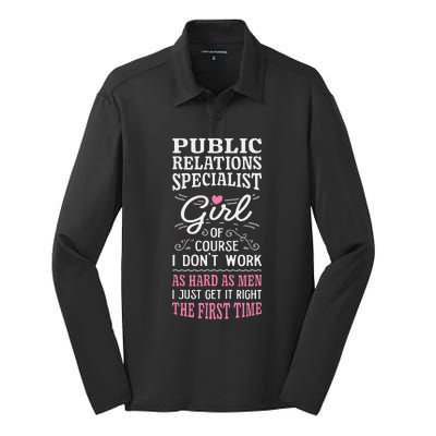 DonT Work As Hard As Public Relations Specialist Silk Touch Performance Long Sleeve Polo