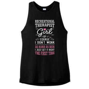 DonT Work As Hard As Recreational Therapist Ladies PosiCharge Tri-Blend Wicking Tank