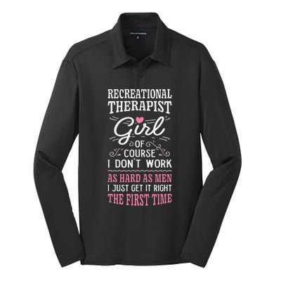 DonT Work As Hard As Recreational Therapist Silk Touch Performance Long Sleeve Polo