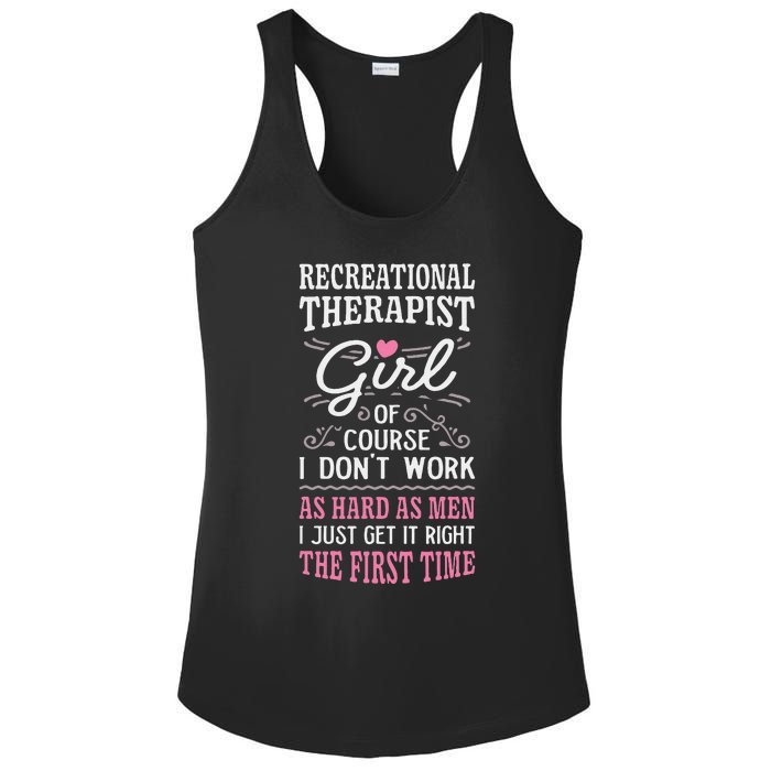 DonT Work As Hard As Recreational Therapist Ladies PosiCharge Competitor Racerback Tank