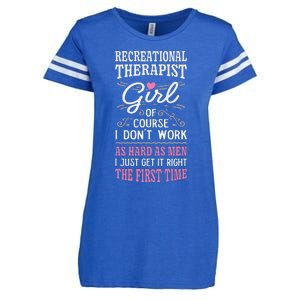 DonT Work As Hard As Recreational Therapist Enza Ladies Jersey Football T-Shirt