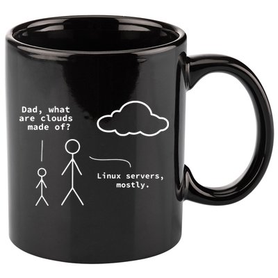 Dad What Are Clouds Made Of Debian Linux Programmer 11oz C Handle Ceramic Mug