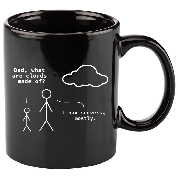 Dad What Are Clouds Made Of Debian Linux Programmer 11oz C Handle Ceramic Mug