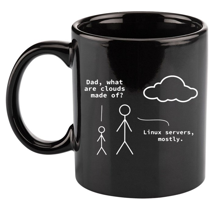 Dad What Are Clouds Made Of Debian Linux Programmer 11oz C Handle Ceramic Mug