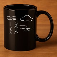 Dad What Are Clouds Made Of Debian Linux Programmer 11oz C Handle Ceramic Mug