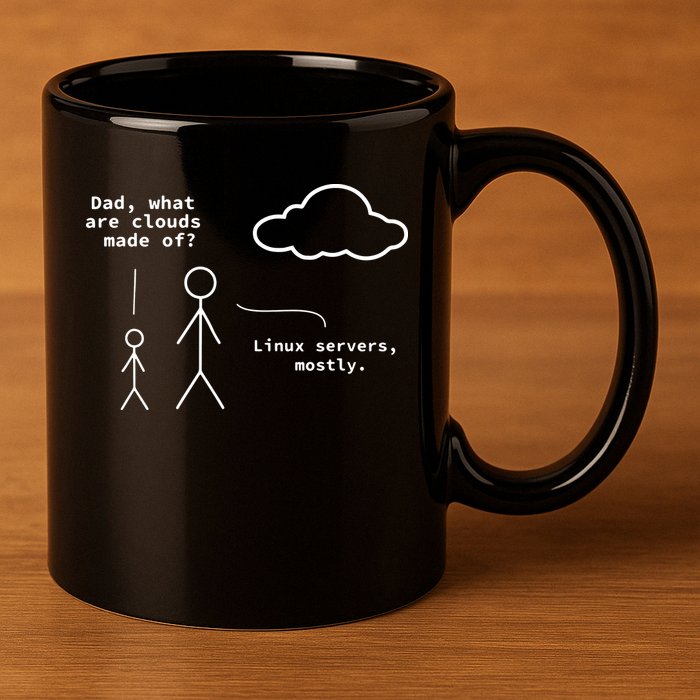 Dad What Are Clouds Made Of Debian Linux Programmer 11oz C Handle Ceramic Mug