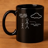 Dad What Are Clouds Made Of Debian Linux Programmer 11oz C Handle Ceramic Mug