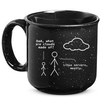 Dad What Are Clouds Made Of Debian Linux Programmer 15oz Campfire Ceramic Mug