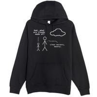 Dad What Are Clouds Made Of Debian Linux Programmer Premium Pullover Hoodie