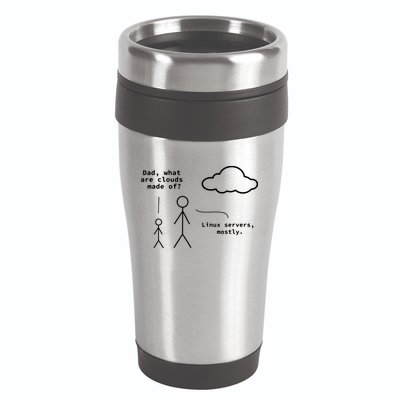 Dad What Are Clouds Made Of Debian Linux Programmer 16oz Travel Tumbler