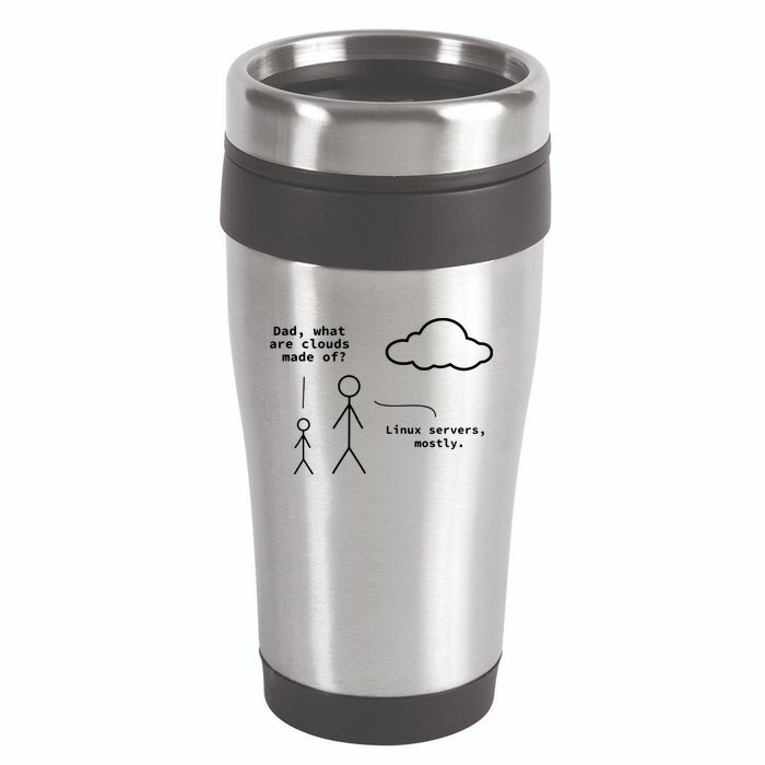 Dad What Are Clouds Made Of Debian Linux Programmer 16oz Travel Tumbler