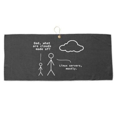 Dad What Are Clouds Made Of Debian Linux Programmer Large Microfiber Waffle Golf Towel