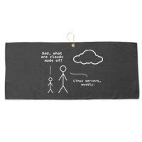 Dad What Are Clouds Made Of Debian Linux Programmer Large Microfiber Waffle Golf Towel