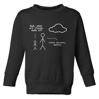 Dad What Are Clouds Made Of Debian Linux Programmer Toddler Sweatshirt