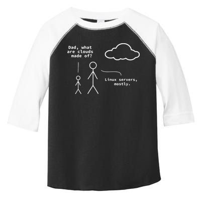 Dad What Are Clouds Made Of Debian Linux Programmer Toddler Fine Jersey T-Shirt