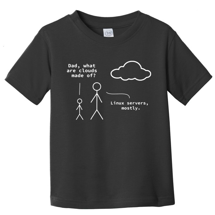 Dad What Are Clouds Made Of Debian Linux Programmer Toddler T-Shirt