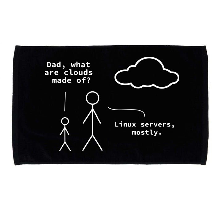 Dad What Are Clouds Made Of Debian Linux Programmer Microfiber Hand Towel