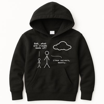Dad What Are Clouds Made Of Debian Linux Programmer Kids Hoodie