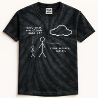 Dad What Are Clouds Made Of Debian Linux Programmer Kids Tie-Dye T-Shirt