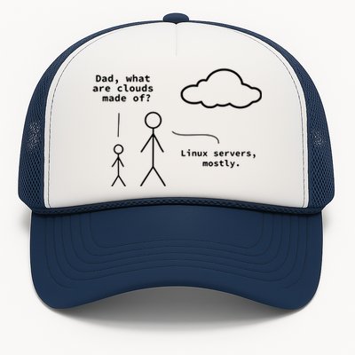 Dad What Are Clouds Made Of Debian Linux Programmer Trucker Hat