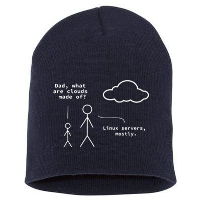 Dad What Are Clouds Made Of Debian Linux Programmer Short Acrylic Beanie