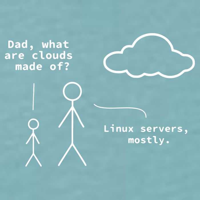 Dad What Are Clouds Made Of Debian Linux Programmer Sueded Cloud Jersey T-Shirt