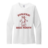 Dyslexic With A Bice Nooty Funny Dyslexia Womens CVC Long Sleeve Shirt