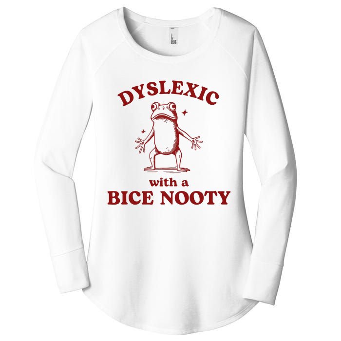 Dyslexic With A Bice Nooty Funny Dyslexia Women's Perfect Tri Tunic Long Sleeve Shirt